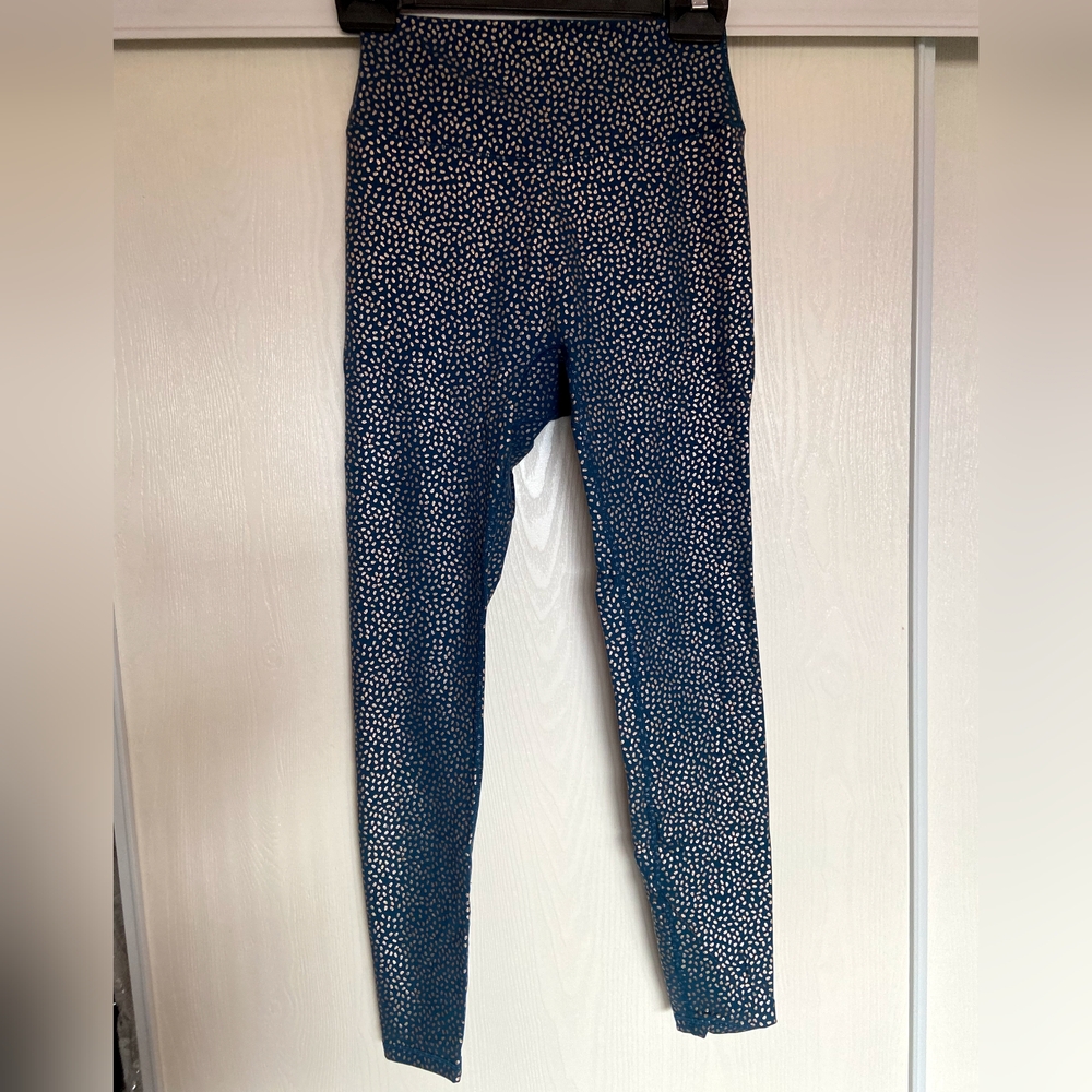 Teal Polka Dot Nubre Leggings- Buffbunny